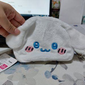 Soft Furry White Sanrio Cinnamoroll Pouch Mini Purse Bag Made In Japan